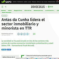 Antas da Cunha lidera imobilirio e retalho no TTR